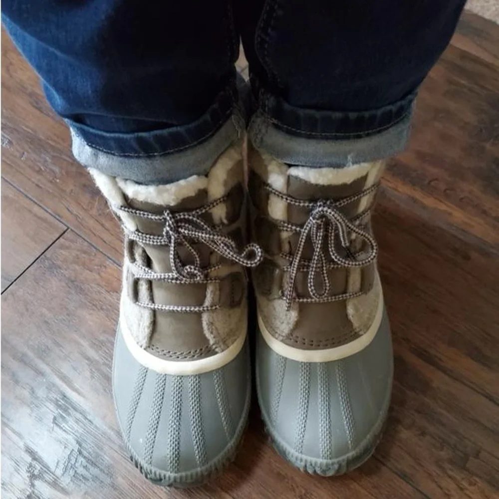US Ski Team Tan and Brown Winter Boots